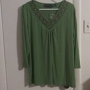 Green Susan Graver Ladies Top